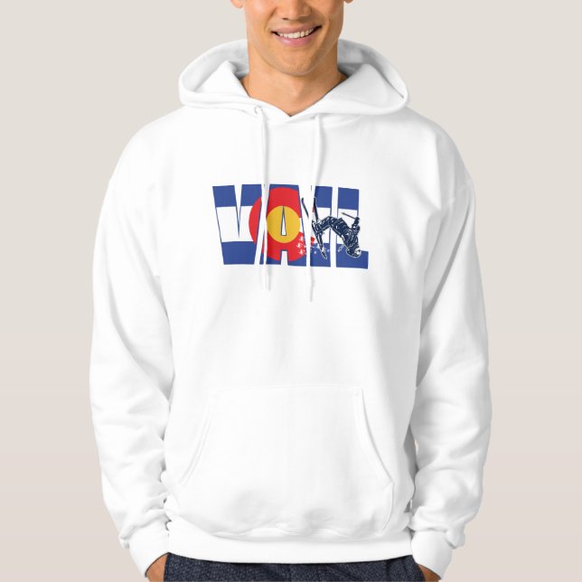 Moletom Vail Colorado Com Snow Skier (Frente)
