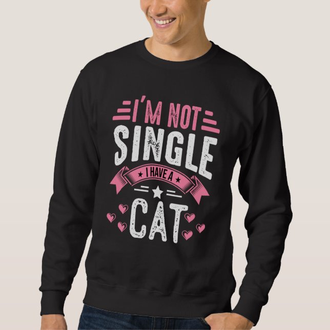 Moletom Valentine I'm Not Single I Have A Cat Boy Toddler  (Frente)