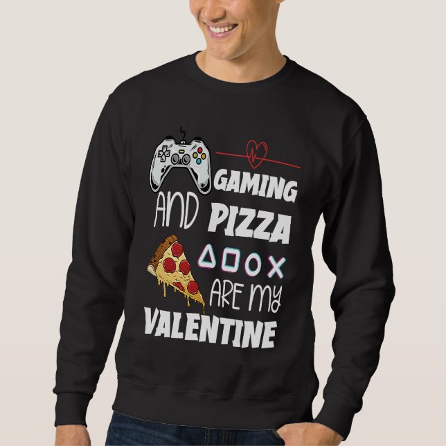 Moletom Valentine's Day Gamer  Pizza  Valentine Pizza (Frente)