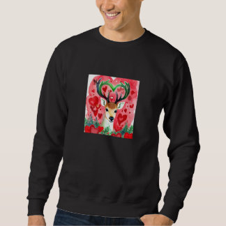 Moletom Valentine's Day Love Heart Cute Deer Girlfriend Fi