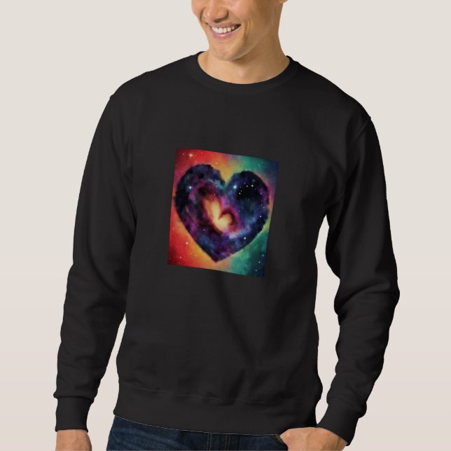 Moletom Valentine's Day Love Heart Galaxy Girlfriend Fianc (Frente)