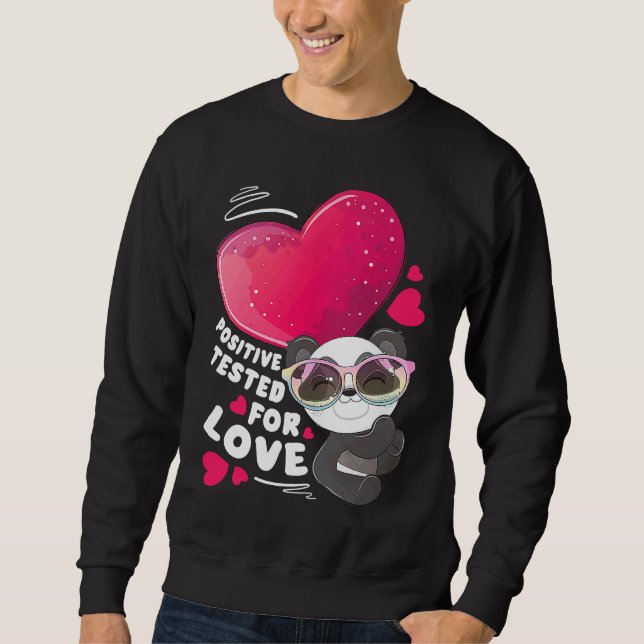Moletom Valentine's day panda with heart (Frente)