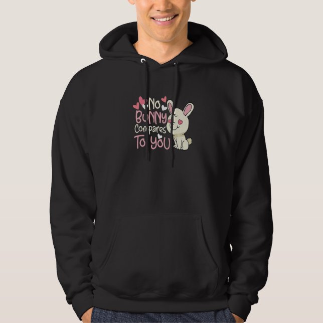 Moletom Valentine's Day Romantic Bunny Rabbit Pun Gift Pre (Frente)