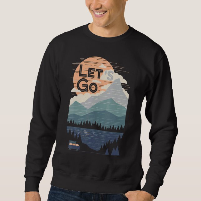 Moletom Vamos Go Adventure Graphic Minimalist Mountain Cam (Frente)