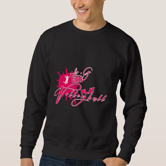 Moletom Vamos Meninas Jogar Voleibol Design Beach Volleyb (Frente)