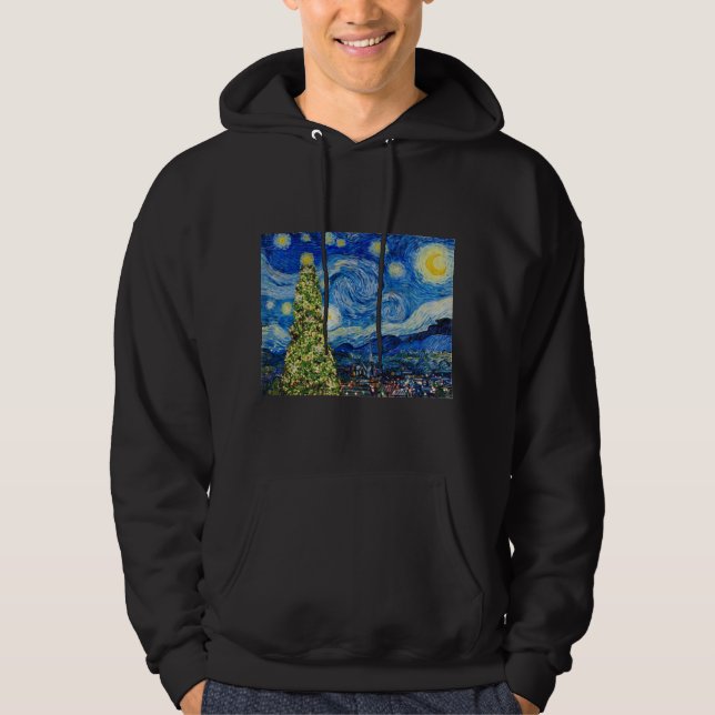 Moletom Van Gogh Starry Night - Hoodie da Árvore de Natal (Frente)