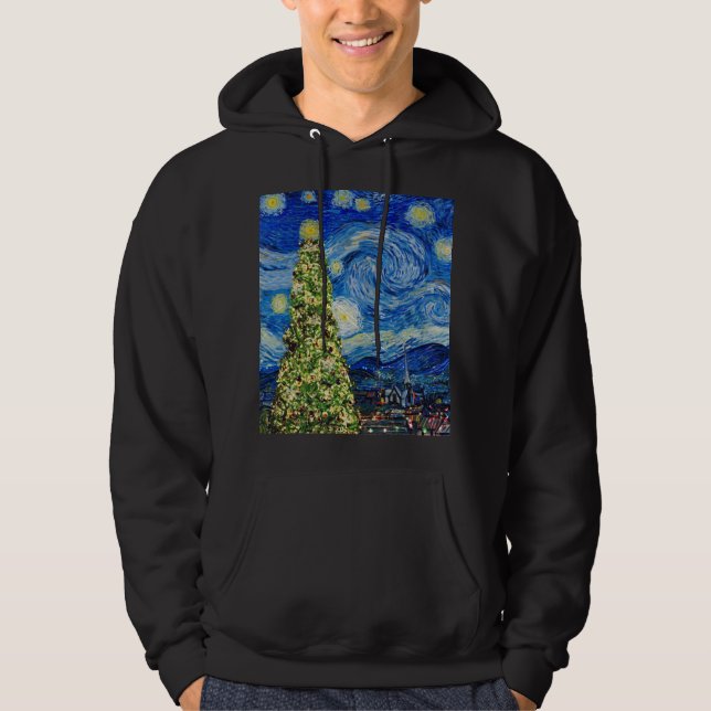 Moletom Van Gough Starry Night - Hoodie da Árvore de Natal (Frente)