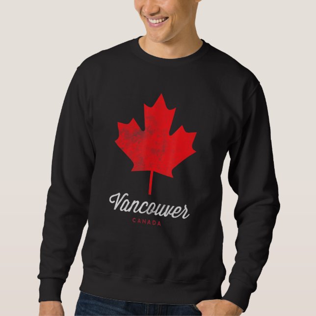 Moletom Vancouver Classic Vintage Retro Canada Maple Leaf (Frente)