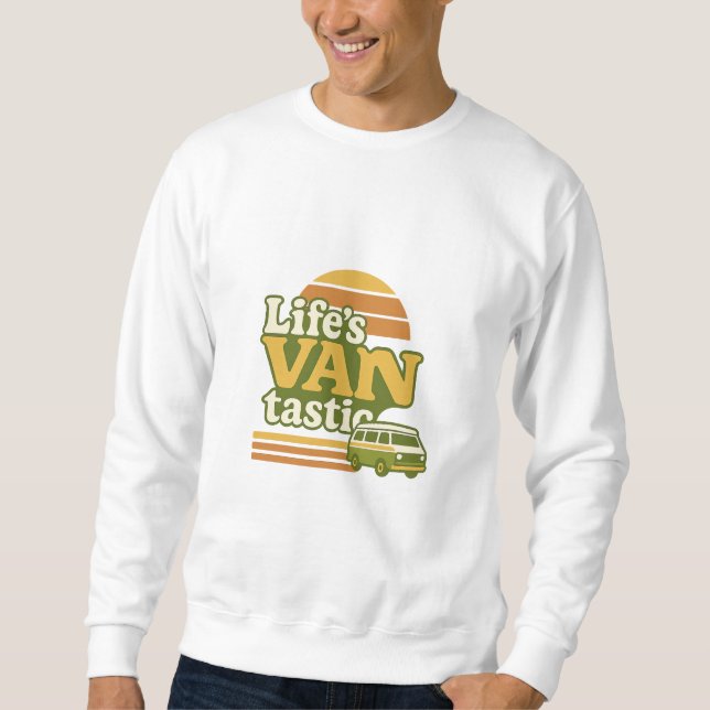 Moletom VANtastic Retro 70s Van Graphic da vida (Frente)