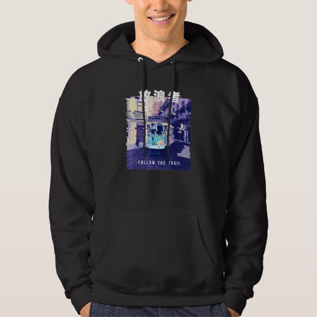 Moletom Vaporwave Aestética Glitch 80s Retro Lisboa (Frente)