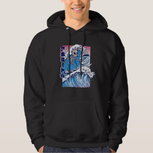 Moletom Vaporwave Kanagawa Excelente Wave Japão Surfing Sk