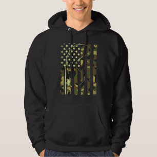 Moletom Vara de Pesca Bandeira Americana Camuflagem