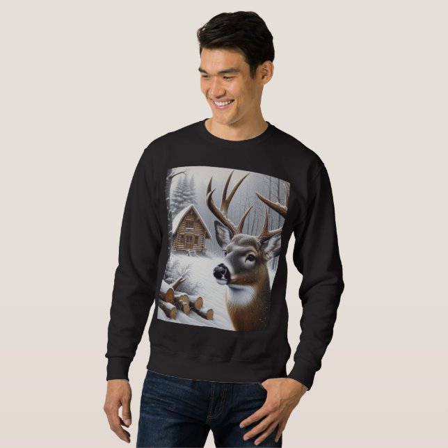 Moletom Veado de inverno/Arte Buck (Frente Completa)