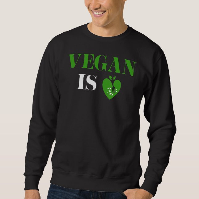 Moletom Vegan Adora Veganismo Vegetariano Cardíaco Veggie  (Frente)