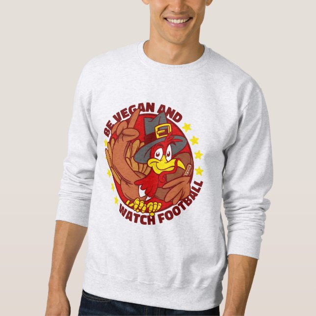 Moletom vegan feliz jogador de graças (Frente)