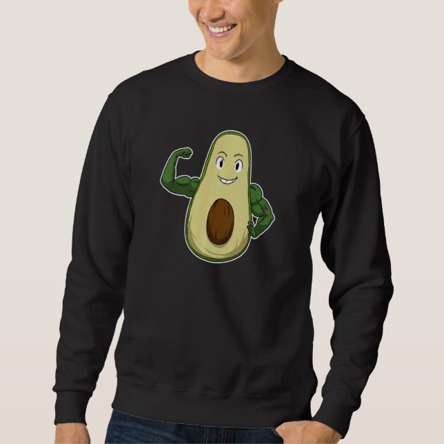 Moletom Vegan Power Vegetarian Avocado Bodbuilding (Frente)