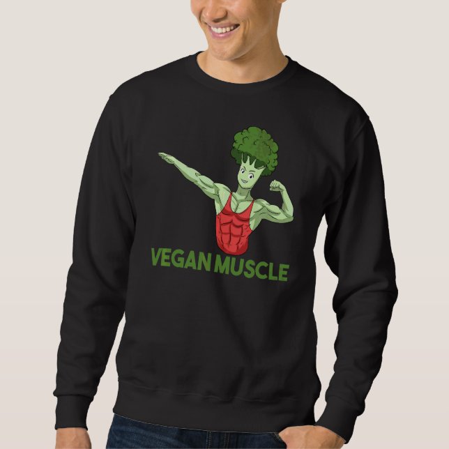 Moletom Vegan Power Vegetarian Broccoli Bodbuilding (Frente)