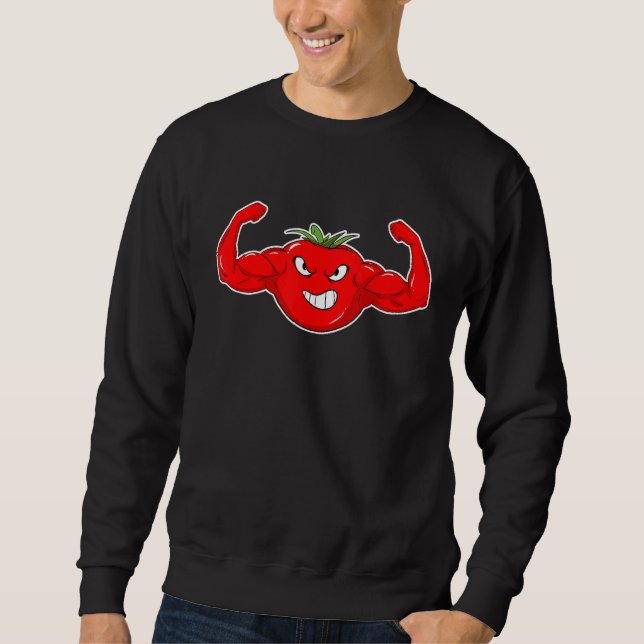 Moletom Vegan Power Vegetarian Tomato Bodybuilding W (Frente)