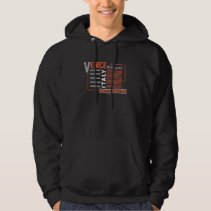 Moletom Veneza Itália Design de Tipografia Geométrica Mode