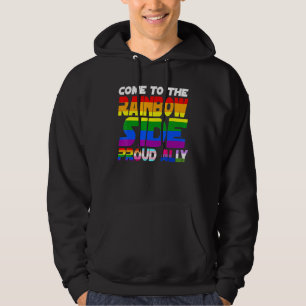 Moletom Venha Para o Lado do Arco-íris Orgulhoso Aliado Or