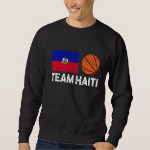Moletom Ventilador 1 de basquetebol da bandeira haitiana d