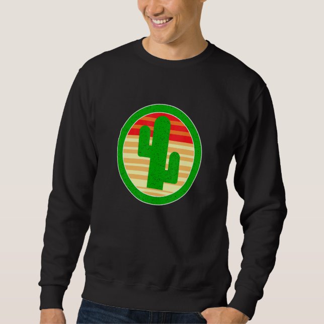 Moletom Verde Cactus Serape Western Sunset (Frente)