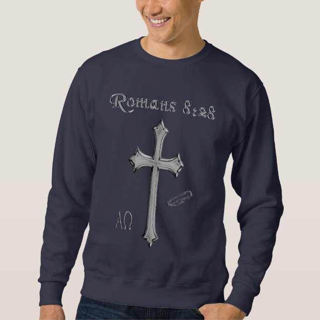 Moletom versículo bíblico cristão Romanos 8:28 (Frente)