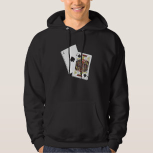 Moletom Vestuário de Blackjack Carta de Baralho