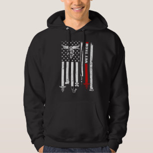 Moletom Vet Tech Usa Flag Pets Veterinarian Technician