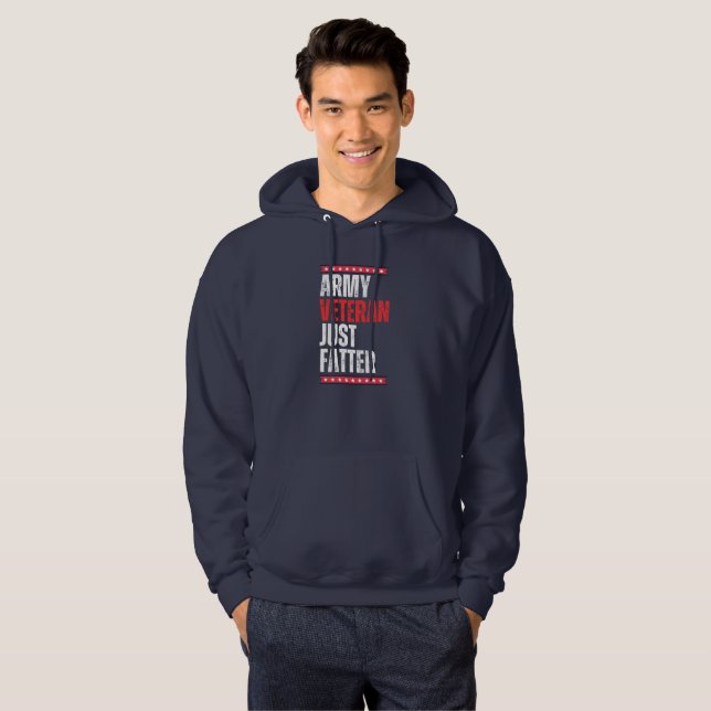 Moletom Veterano do Exército Apenas Hoodie Engraçado (Frente Completa)