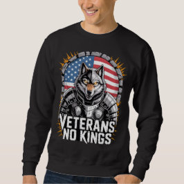 Moletom Veteranos Não Reis Design de Lobo para Militares O