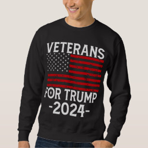 Moletom Veteranos para Trump 2024 Pro Trump
