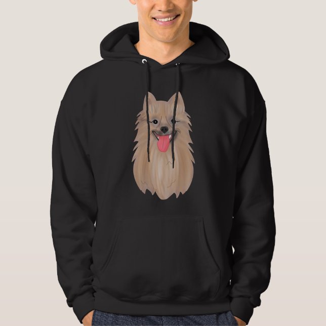 Moletom Vetor de Arte de Cão Pomerano (Frente)