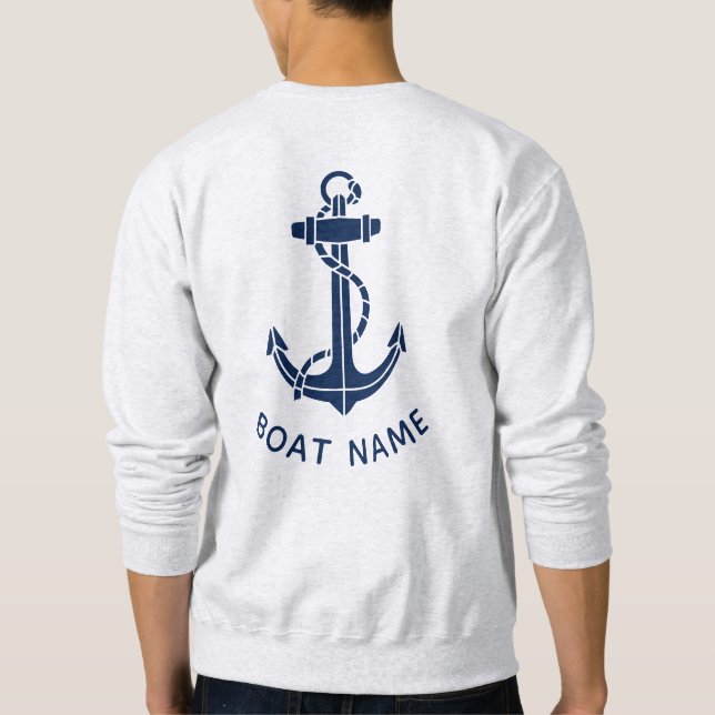 Moletom Viagem à Praia com Âncora de Barco Personalizada (Verso)