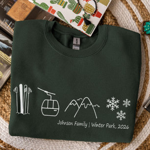 Moletom Viagem de Esqui Personalizada Família Amigos Grupo
