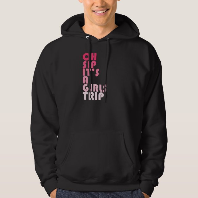 Moletom Viagem de Meninas Mulheres Oh Sip É Uma Viagem de  (Frente)