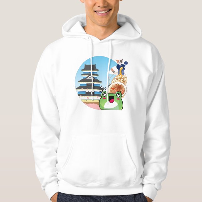 Moletom Viagem Gourmet Japão com Gato e Sapo (Frente)
