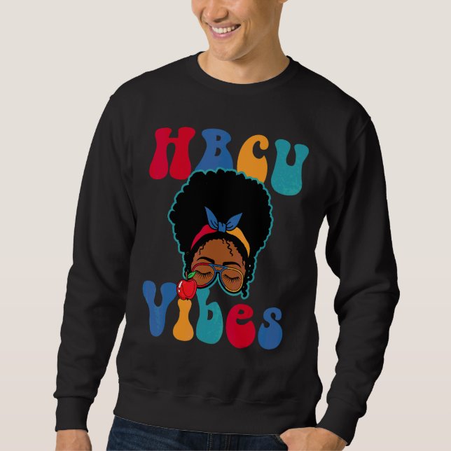 Moletom Vibrações de Hbcu Roupas de Ex-Alunos de Faculdade (Frente)