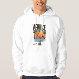 Moletom Vibrações de Veneza Flamingo Retro Praia Califórni