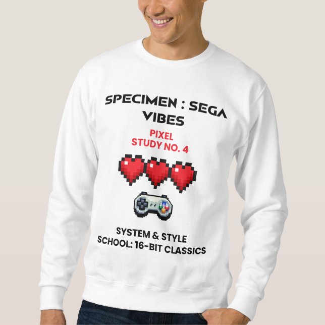 Moletom Vibrações Retro do Sega Estudo de Pixel Nº 4 (Frente)