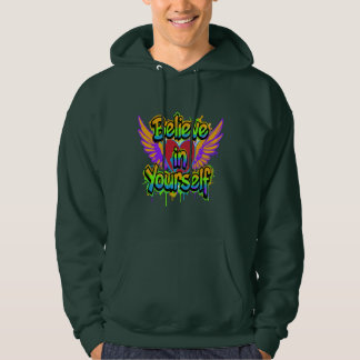 Moletom Vibrant Graffiti Believe in Yourself Hoodie -