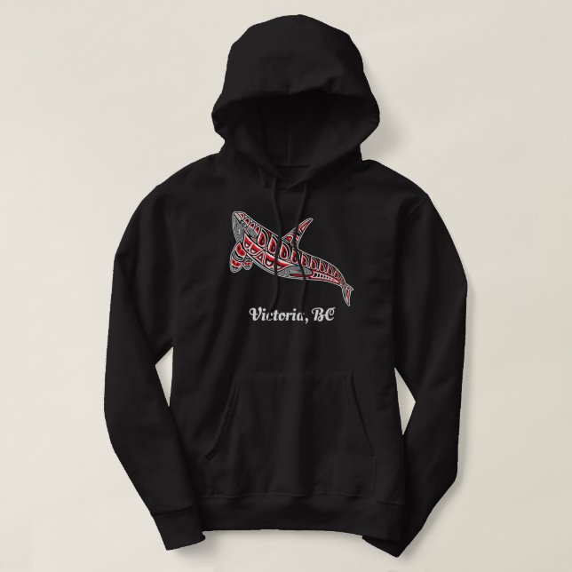 Moletom Victoria, BC Canada Native Upgrade Orca Killer Wha (Frente do Design)