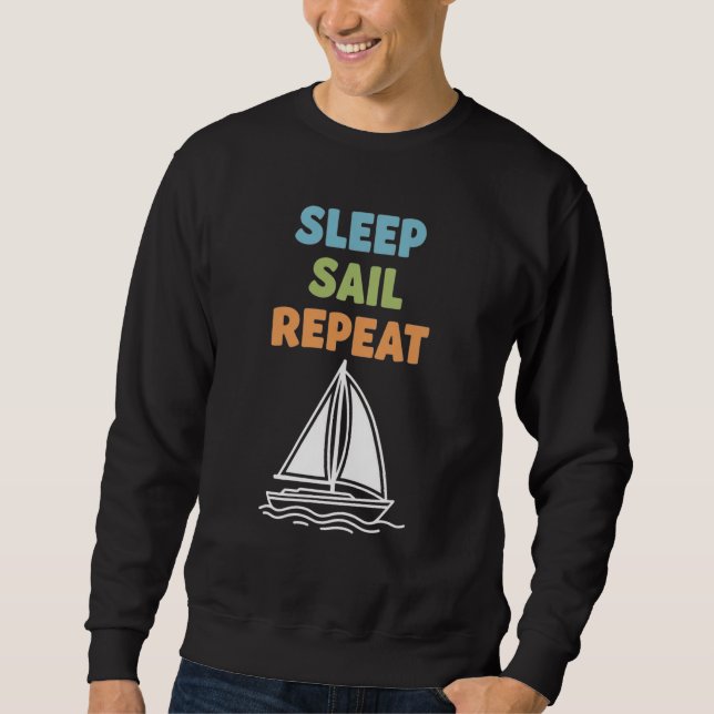 Moletom Vida Divertida de Vela "Dormir Velar Repetir" (Frente)