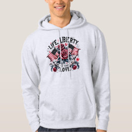 Moletom Vida, Liberdade e Busca pelo Amor - Hoodi Sweatshi