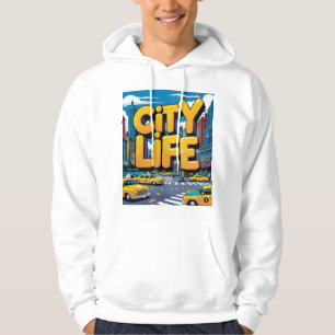 Moletom Vida na Cidade - Adesivo de paisagem urbana de Pop