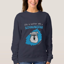 Moletom Vida… Schnauzer - camisola escura (mulheres)