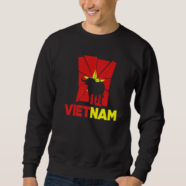 Moletom Vietnam Vietnamese Vietnam Flag National Animal Si (Frente)