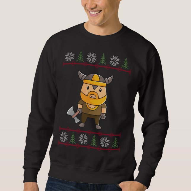Moletom Viking Ugly Sweater Natal (Frente)
