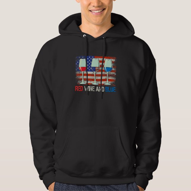 Moletom Vinho Vermelho E Azul 4 De Julho Vinho Branco (Frente)