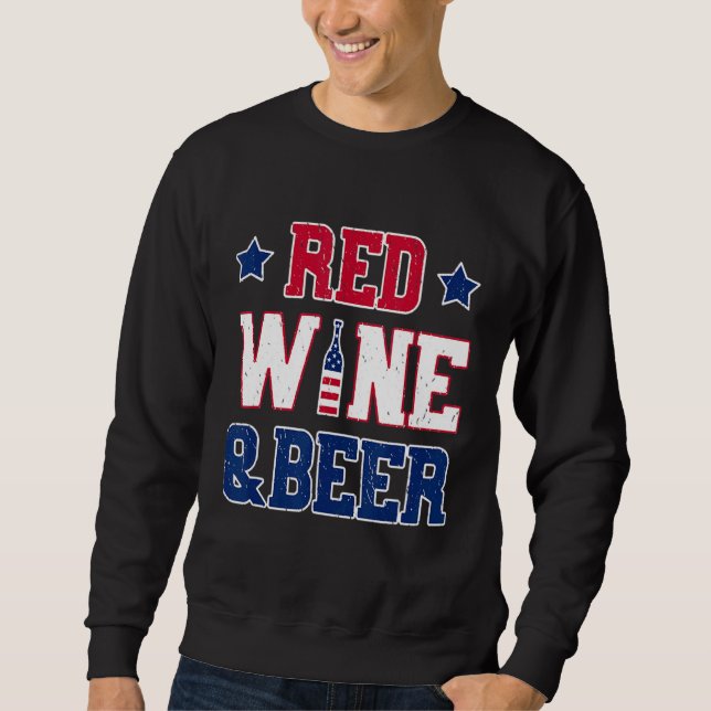 Moletom Vinho Vermelho E Independência Da Cerveja Dia 4 De (Frente)